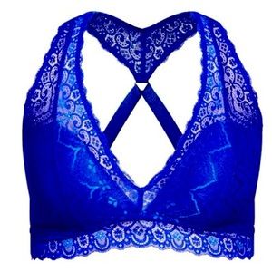 Hips & Curves Racer Back Bralette in Ultraviolet - Size L